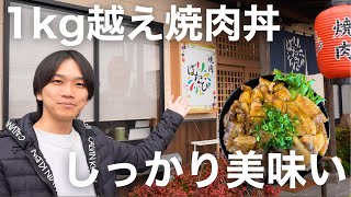 焼肉はなび【デカ盛りランチ丼】ガテン系兄貴も御用達の名物”現場盛り”がうまい#岡山グルメ #晴レル家 #岡山