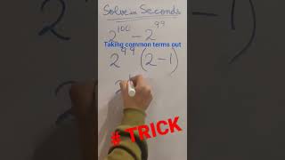 Maths trick|Maths Hack|Subtracting powers #shorts #maths #tricks #easymaths #mathematics #exponents