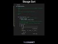 Stooge Sort Code in Python | Sorting Algorithms | Python Coding Tutorial | Python Coding Interview