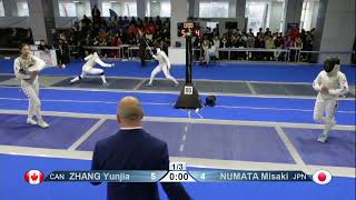 2023 Day04 T16 05 F F Individual Cadet Plovdiv BUL CHM 5 ZHANG CAN vs NUMATA JPN