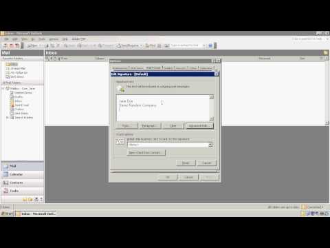 Setting up a default Signature in Microsoft Outlook 2003 Setting up a default Signature in Microsoft Outlook 2003