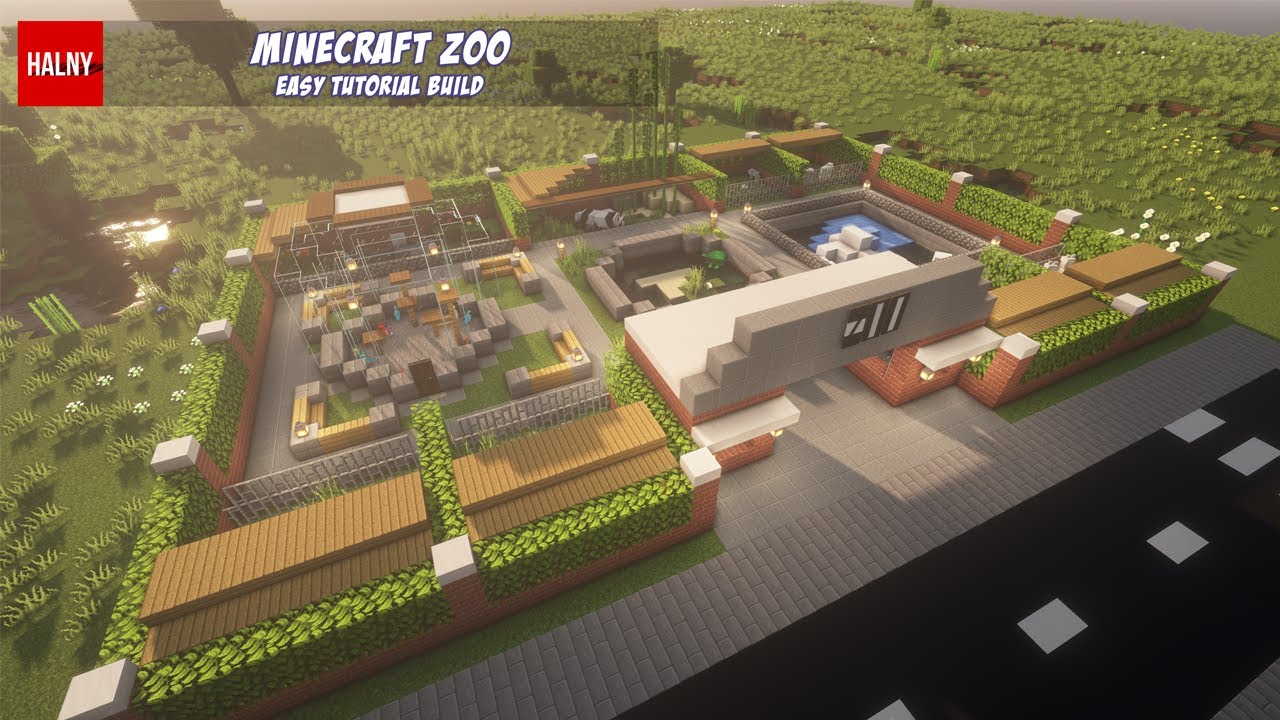 Zoo In Minecraft Tutorial Build Youtube