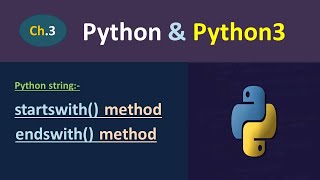 Python Tutorial for Beginners in Hindi | startswith and endswith Method in Python | String in Python
