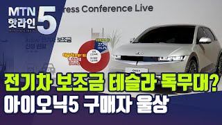전기차 보조금은 테슬라 독무대?…아이오닉5 구매자 '어떡해' / 머니투데이방송 (뉴스)