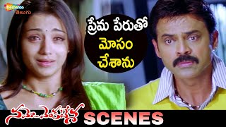 Trisha Apologize Venkatesh | Namo Venkatesa Telugu Full Movie | Brahmanandam | Kota Srinivasa Rao
