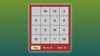 HTML CSS JS - Speed Code - Puzzle Game