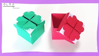 네잎클로버 상자접기/ 꽃 상자 종이접기/ origami box