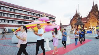 กราบสักการะพระบรมสารีริกธาตุ วัดโคกสมานคุณ (พระอารามหลวง) อ.หาดใหญ่