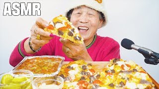 [SUB] 영원씨 미스터피자 치즈블라썸스테이크피자 먹방 ピザ＆スパゲッティ食う Pizza\u0026spaghetti mukbang ASMR