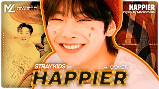 [AI Cover] Stray Kids — Happier (Marshmello ft. Bastille) | How Would Sing「 Ko-F