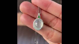 Glassy Jade Cabochon Pendant (NJP071)