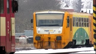 RegioNovy 814.139 + 195 - Os9820, Hostivice, 17.1.2013