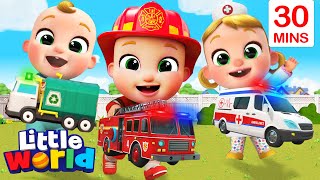 Garbage Truck, Firetruck, Ambulance Song + More Kids Songs & Nursery Rhymes by Little World