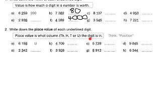 Place Value and Value of 4-Digit Numbers