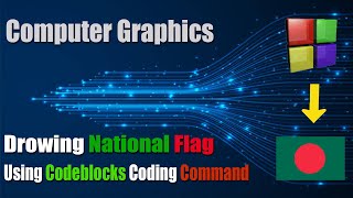 Drowing National Flag Using Codeblocks Coding in Computer Graphics Design.
