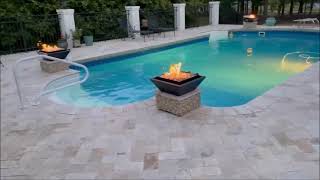 Custom Install Parts - Fire Pit Water Bowl Combination Installed