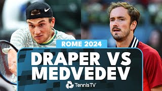 Daniil Medvedev vs Jack Draper Highlights | Rome 2024