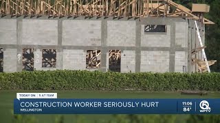 Construction worker hurt in Wellington