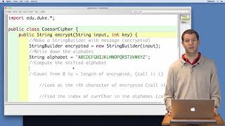 Implementing the Ceaser cipher:Translating to code