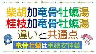 柴胡加竜骨牡蠣湯と桂枝加竜骨牡蠣湯の共通点と違い