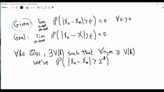 Cauchy Criterion Convergence in Probability