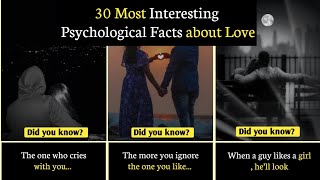 30 Most Interesting Psychological Facts about Love | Psychological Relationship Facts