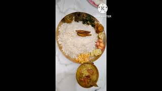 মধ্যাহ্ন ভোজন পর্ব-২| veg thali ||নিরামিষ থালি,থালি রেসিপি || সাদা ভাত,বেগুন ভাজা আর ডাল পুরো জমজমাট