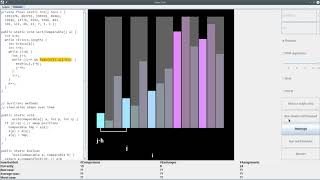 Shellsort with 15 elements (randomly ordered)