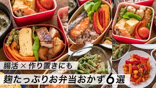 【腸活作り置き#24】麹たっぷりお弁当おかず6品！野菜＆発酵食品で簡単レシピ｜人気のおかず・副菜