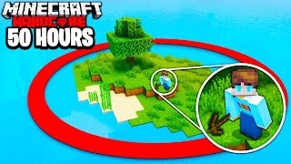 I Survived 50 HOURS on an ISLAND in a CIRCLE in Hardcore Minecraft!