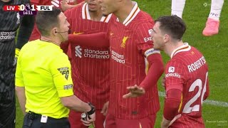 Andrew Robertson Red Card, Liverpool vs Fulham (2-2) Goals and Extended Highlights