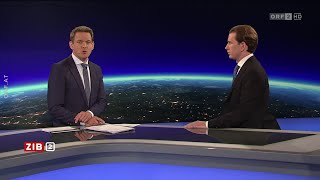 ZIB 2 Bundeskanzler Kurz weist Vorwürfe gegen die ÖVP zurück. Mi., 6.10.2021