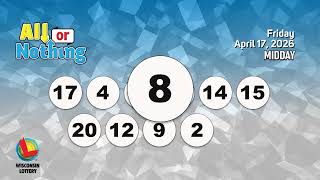 Wisconsin Lottery Midday Draw 04/17/2026