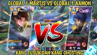 LAGI LIVE KETEMU GLOBAL 1 AAMON HADI PERTARUNGAN SENGIT ANTARA MARTIS DAN AAMON - Mobile Legends