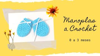 MANOPLAS n° 3 crochet bebé (recién nacido) en Punto Cruzado - Tutorial paso a paso - Moda a Crochet