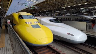 2025.02.18. 【 #鉄道 】 #新幹線 Dr.YELLOW （ #ドクターイエロー ） T5編成 上り #のぞみ #検測車 【 #live 】 #新大阪駅 出発場面