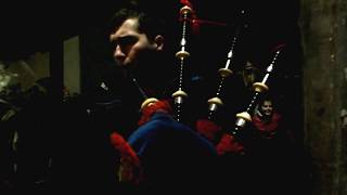 Bagpipe Music Hogmanay New Years Eve Newburgh Fife Scotland