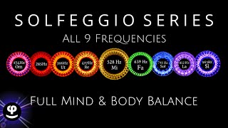 Deep Sleep | All 9 Solfeggio Frequencies | Black Screen | Binaural Beats