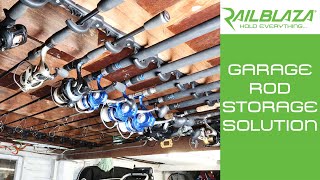 Garage Fishing Rod Storage Solution - RAILBLAZA RodRak