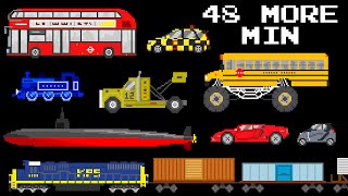 48 More Minutes of Vehicles - Collection of Street, Railway, Sports & More - The Kids' Picture Show