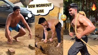 AKHADA FULL DESI WORKOUT AISE HOTA😱|| OLD SCHOOL BICEP EXERCISE🔥