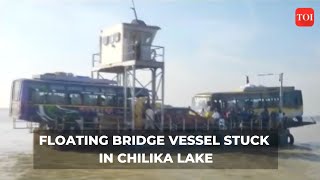 Watch: 100 people, 2 buses and 10 bikes onboard a floating bridge vessel get stuck in Chilika lake