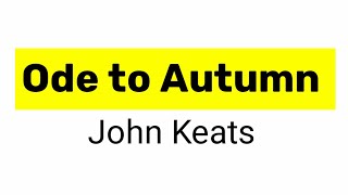 Ode to Autumn by John Keats in hindi