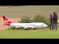 Tyler Perry flies his Giant XXXL Virgin Atlantic Boeing 747 at Airliner Meeting 2024