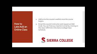 How to Add a Class After It Has Begun (Late Registration)