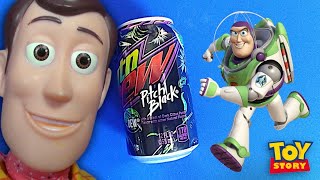Toy Story BLACK OUT Buzz Lightyear | Woody Super Bowl 57 2023 Spoof Mtn Dew Pitch Black #shorts