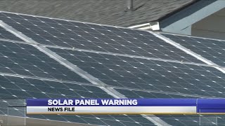 Solar panel warning