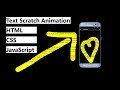 Text Scratch Animation Using Vanilla JavaScript | HTML CSS JavaScript Animation | ProgrammingTT