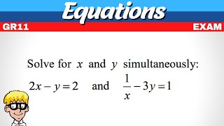 3e) Simultaneous equations gr 11 | Try