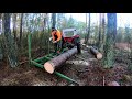 4 different ways to manually load logs on a wagon by yourself using new and old school technics.